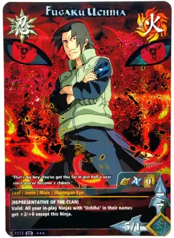 Carte Naruto CCG Collectible Card Game 193 Foil neuf Fugaku Uchiha - Image 1