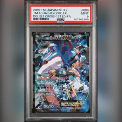 PSA 9 Team Aqua's Kyogre EX 006/034 1st Edition Double Crisis 2015 Pokemon Card - Image 1