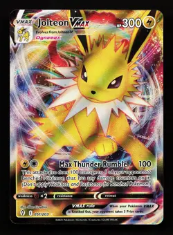 Jolteon VMAX 051/203 VMAX Rare Evolving Skies Pokemon Card - Image 1