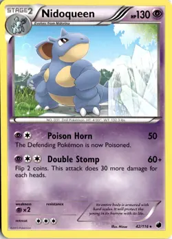 Nidoqueen 42/116 Plasma Freeze Pokemon Card TCG - Image 1