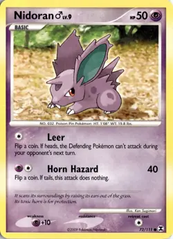 Nidoran M 72/111 Rising Rivals Pokemon Card TCG - Image 1