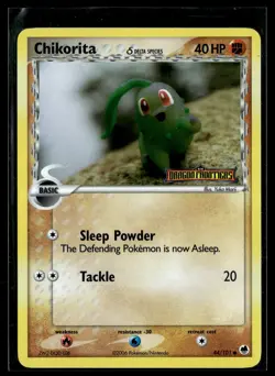 Chikorita 44/101 Dragon Frontiers Reverse Holo Common Pokemon - Image 1