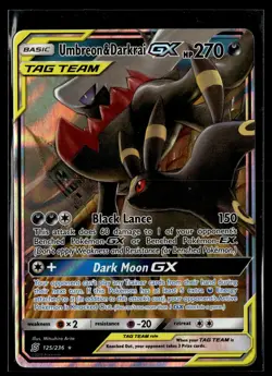Umbreon & Darkrai GX 125/236 Unified Minds Rare GX Holo Pokemon - Image 1