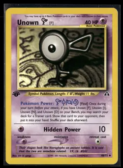 Unown [F] 48/75 Neo Discovery 1st Edition Uncommon Pokemon - Image 1