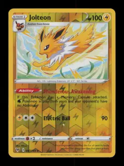 REVERSE HOLO JOLTEON RARE 047/185 LP POKEMON - Image 1
