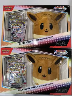 2x Pokemon TCG Prismatic Evolutions Accessory Pouch Special Collection Sealed - Image 1