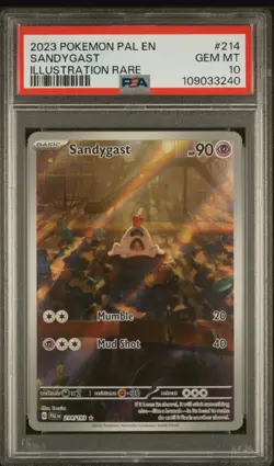 2023 Pokemon Paldea Evolved SANDYGAST #214 Illustration Rare GEM MINT PSA 10 - Image 1