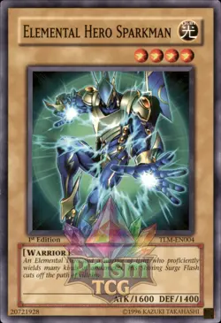 1st Ed Elemental HERO Sparkman TLM-EN004 Yugioh - Image 1