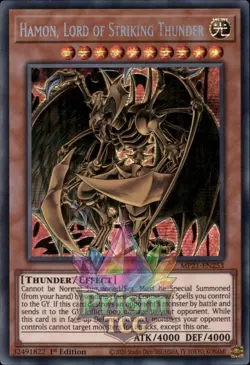 1st ed Hamon, Lord of Striking Thunder SR MP21-EN253 Yugioh - Image 1
