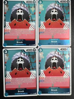 4x One Piece OP11-056 R Brook - English - Foil - Playset - TCG - NM/M - Image 1