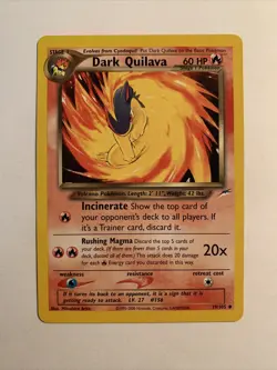 Dark Quilava 39/105 Neo Destiny Uncommon WOTC 2000 Pokemon Card LP - Image 1