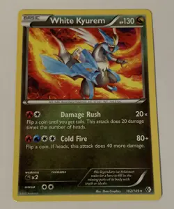 White Kyurem 102/149 - Boundaries Crossed Non Holo Rare Pokemon Card - Mint - Image 1