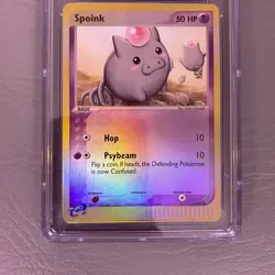 Pokemon Spoink 2003 EX Dragon 74/97 Reverse Holo CGC Gem Mint 10 Card - Image 5