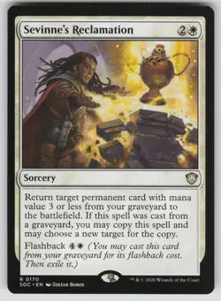 Sevinne's Reclamation Rare Commander: Secrets of Strixhaven 170 MTG NM 2026 - Image 1