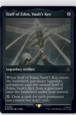 Staff Of Eden, Vault's Key NM* ETCHED FOIL Assassin's Creed 0260 mtg -UnltdCards - Image 1