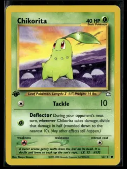Chikorita 53/111 Neo Genesis Common 1st Edition Pokemon - Image 1