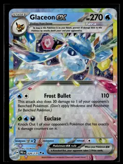 Glaceon ex 026/131 Prismatic Evolutions Double Rare Pokemon - Image 1