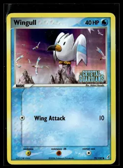 Wingull 70/100 Crystal Guardians Reverse Holo Common Pokemon - Image 1
