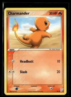 Charmander 2/12 EX Trainer Kit 2 Minun Pokemon - Image 1