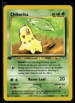 Chikorita 54/111 Neo Genesis Common 1st Edition Pokemon - Image 1