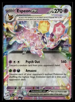 Espeon ex 034/131 Prismatic Evolutions Double Rare Pokemon - Image 1