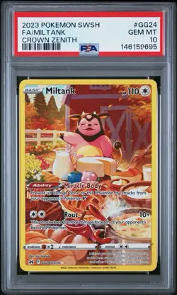 Pokemon TCG Miltank GG24/GG70 SWSH: Crown Zenith: Galarian Gallery Holo PSA 10 - Image 1