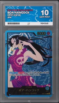 Boa Hancock SP OP07-038 Anime 25th ACE GEM MINT 10 One Piece Card - Image 1