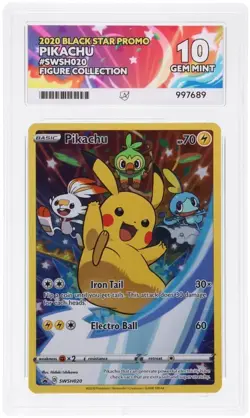 ACE 10 - Pikachu SWSH020 - Figure Collection Promo Pokemon Card - PSA BGS CGC - Image 1