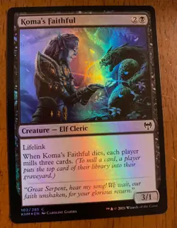 Koma's Faithful Foil - MTG Magic Cards - Kaldheim KHM - Image 1