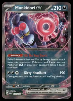 Pokemon Cards Munkidori ex 037/064 Shrouded Fable Double Rare NM - Image 1