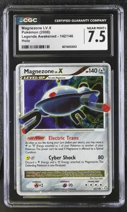 CGC 7.5 Magnezone LV.X 2008 Legends Awakened 142/146 Holo Pokemon Card - Image 1
