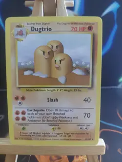 Pokemon TCG Dugtrio Base Set 19/102 Regular Rare Unlimited Non-Holo Card - Image 1