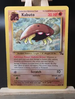 Pokemon TCG Kabuto Fossil Card 50/62 LP - Image 1