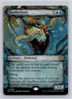 Sunderflock (Showcase) 309 Rare Lorwyn Eclipsed Magic: The Gathering Foil NM - Image 1