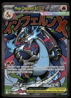 Pokemon Cards Mega Charizard X ex 023 Mega Evolution Promo NM *9 - Image 1