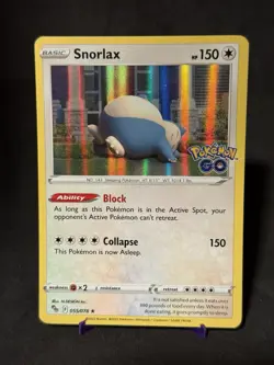 Pokemon TCG Snorlax Card #055/078 Pokemon Go Holo - Image 1