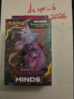 Unified Minds Hanger Box 3 Booster Packs Factory Sealed New Sun & Moon Pokemon - Image 1