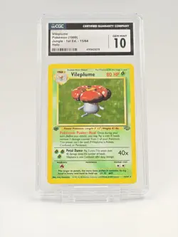 1999 POKEMON JUNGLE #15 VILEPLUME 1ST EDITION HOLO CGC 10 - Image 1