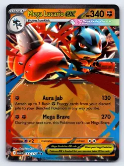 Mega Lucario ex 113/217 Double Rare Ascended Heroes Pokemon Near Mint - Image 1