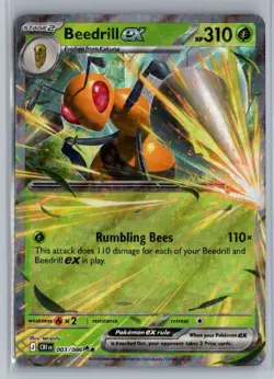 BEEDRILL EX 003/086 ME04: CHAOS RISING POKEMON NM - Image 1