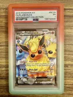 Flareon EX Full Art PSA 1 2016 Pokemon Xy Generations Radiant Collection #RC28 - Image 1