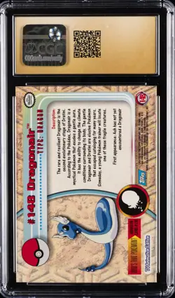 2000 POKEMON TOPPS CHROME SER 3 SILVER FOIL #148 DRAGONAIR CGC 10 PERFECT - Image 2