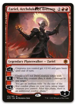 Zariel, Archduke of Avernus #172 (LP) Forgotten Realms AFR Magic MTG - Image 1