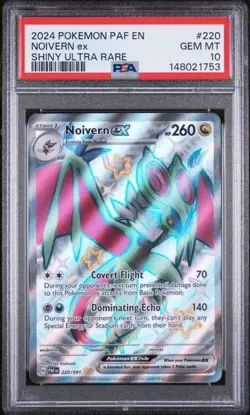 PSA 10 Noivern ex 220/091 Paldean Fates Ultra Rare Shiny Full Art Pokemon Gem - Image 1