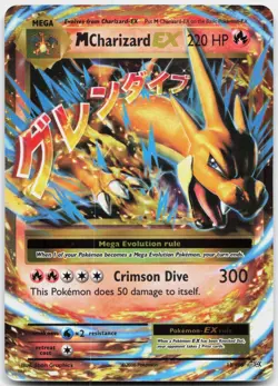 M Charizard EX 13/108 Holo EX Rare Evolutions Pokemon Near Mint - Image 1
