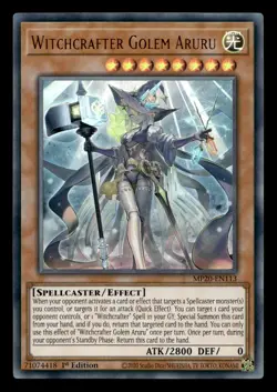 Witchcrafter Golem Aruru MP20-EN113 2020 Tin of Lost Memories Yu-Gi-Oh NM - Image 1