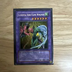 Yu-Gi-Oh Elemental Hero Flame Wingman EHC1-EN004 Secret Rare Limited Edition NM - Image 2