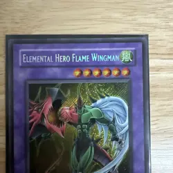 Yu-Gi-Oh Elemental Hero Flame Wingman EHC1-EN004 Secret Rare Limited Edition NM - Image 3