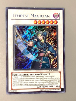 yugioh Tempest Magician CSOC-EN088 Secret Rare Unlimited Edition near mint - Image 2