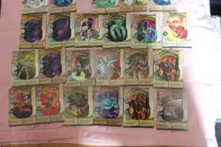 Bakugan Large Card Lot Of 27 Red Metal Cards & 10 Blue Cards & 15 Balls - Image 2